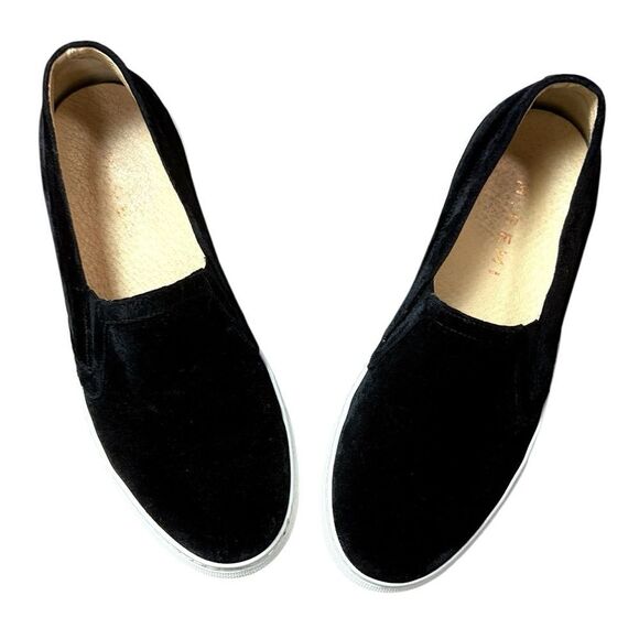 M. Gemi Black Velvet Slide on Sneakers - Picture 1 of 8